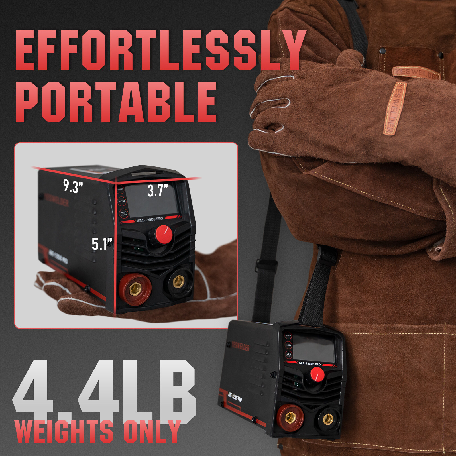 YESWELDER 125A Stick Welder w/ Lift TIG - IGBT Hot Start, 110V Portable MMA