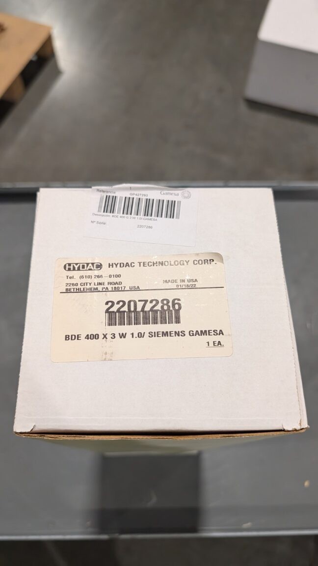 Hydac 84213990 Air Filter w/ Adapter BDE 400 X 3 W 1.0