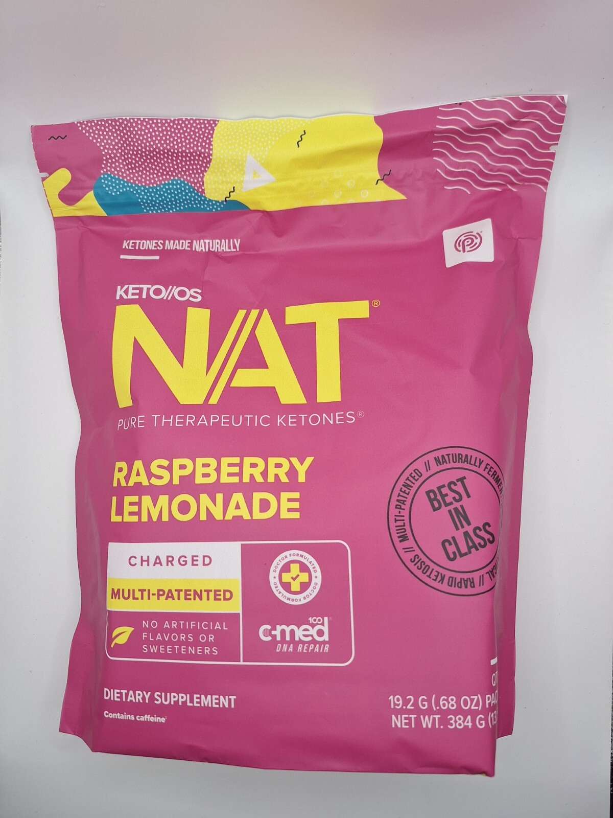 PRUVIT Keto OS NAT Raspberry Lemonade Charged 20 Pack Sealed New Free Shipping