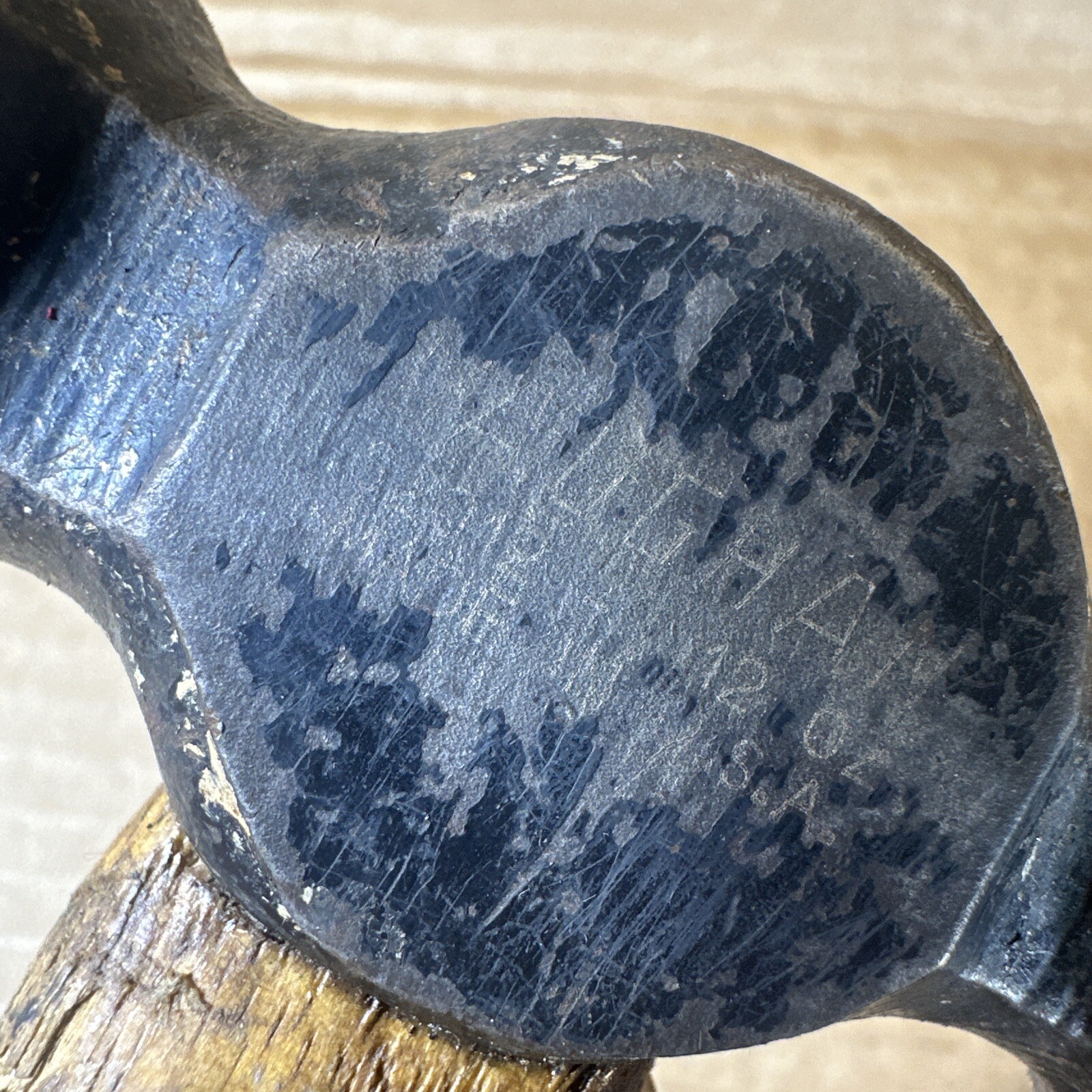 Vintage Vaughan S2012 12 Oz. Machinist Ball Peen Hammer Wood Handle Made In USA
