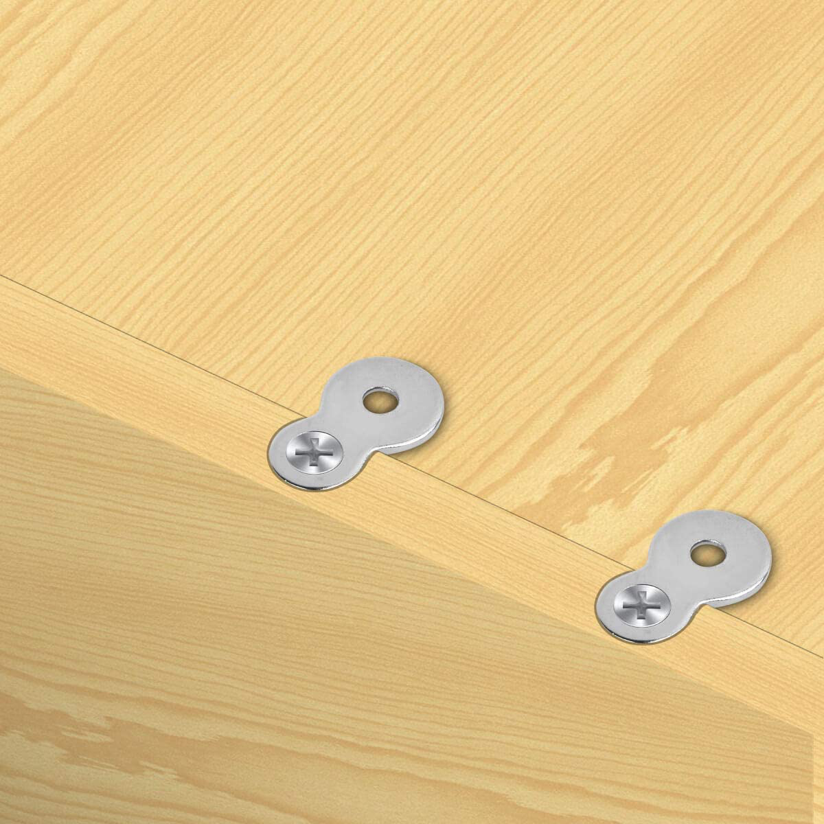 20 Pack Figure 8 Steel Desk Top Fastener Clip - Heavy Duty Figure-Eight