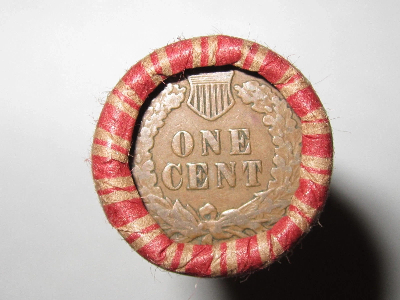 SEALED WHEAT INDIAN HEAD PENNY MIX SHOTGUN ROLL WITH INDIAN CENT END COIN
