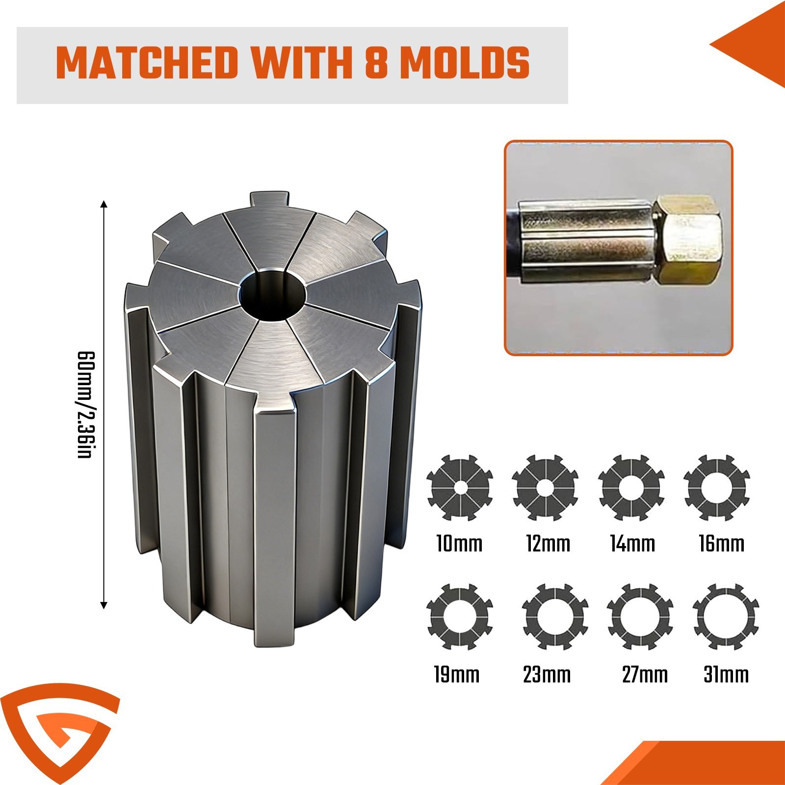 Hydraulic Hose Crimper Pipe Clamping Machine With 8 Sets Dies 10mm-30mm 5600KN