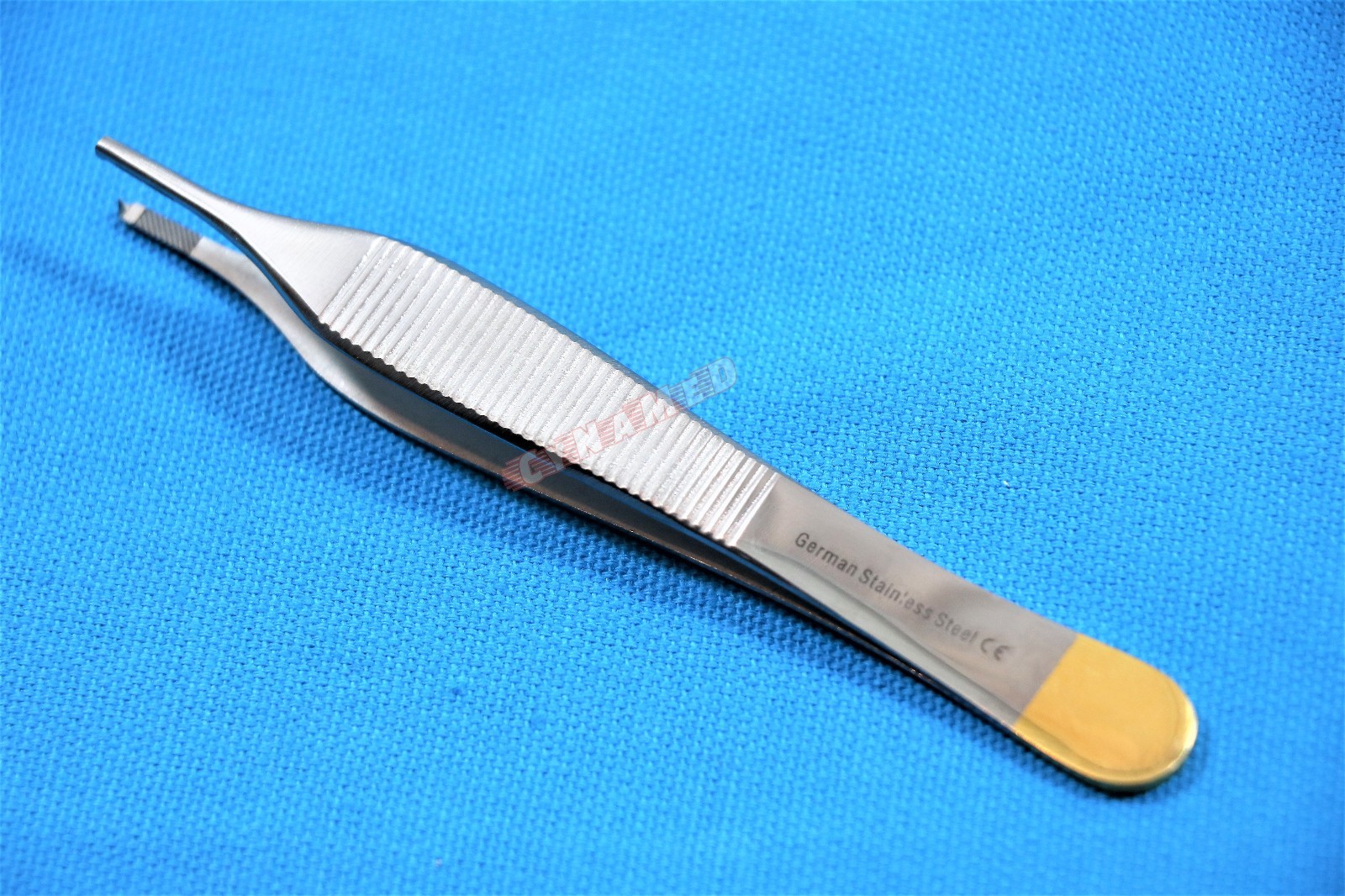 GERMAN T/C ADSON TISSUE KOCHER FORCEPS 1X2 TEETH 4.75" with tungsten carbide