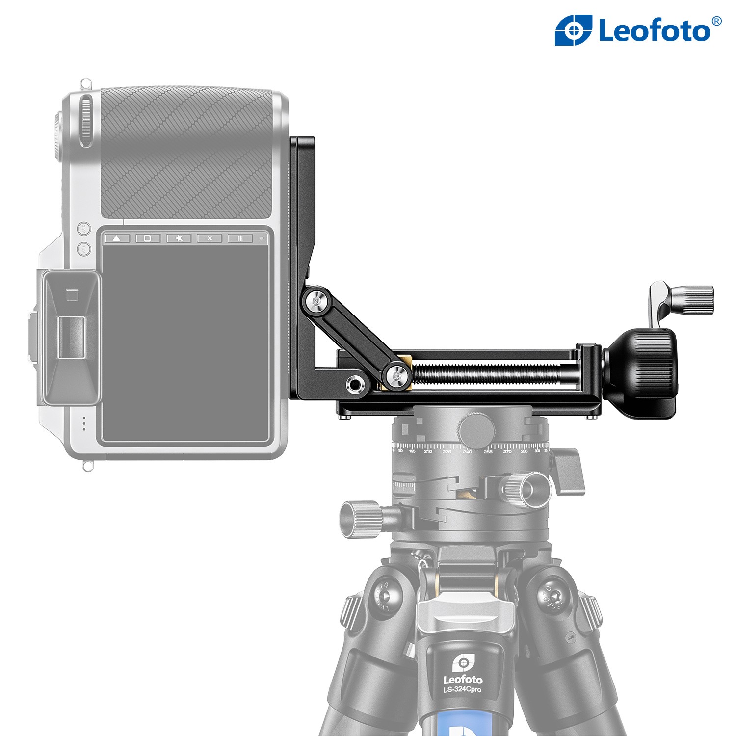 Leofoto BVL-02 Tilt Adapter with Crank Handle-Arca Compatible