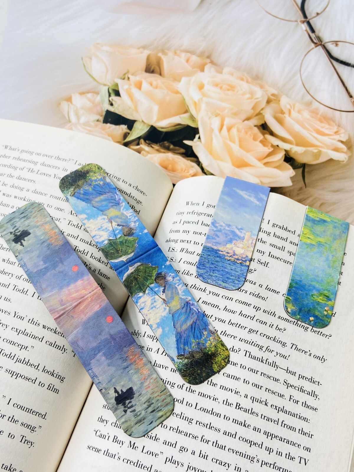 4 Pcs / Pack Magnet Bookmark Van Gogh Painting Reading Readers Gift US Shipping