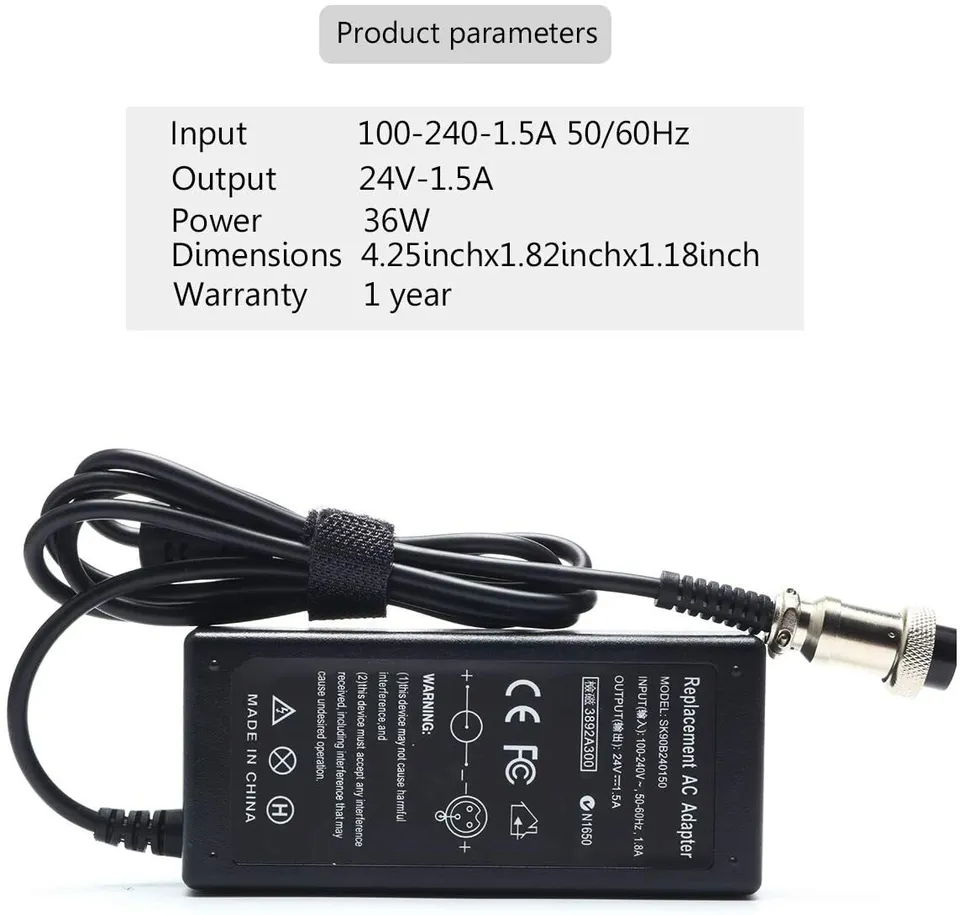 NEW Charger For Razor E100 E200 E200S E175 E300 E300S E125 E150 E500 PR200 E225S