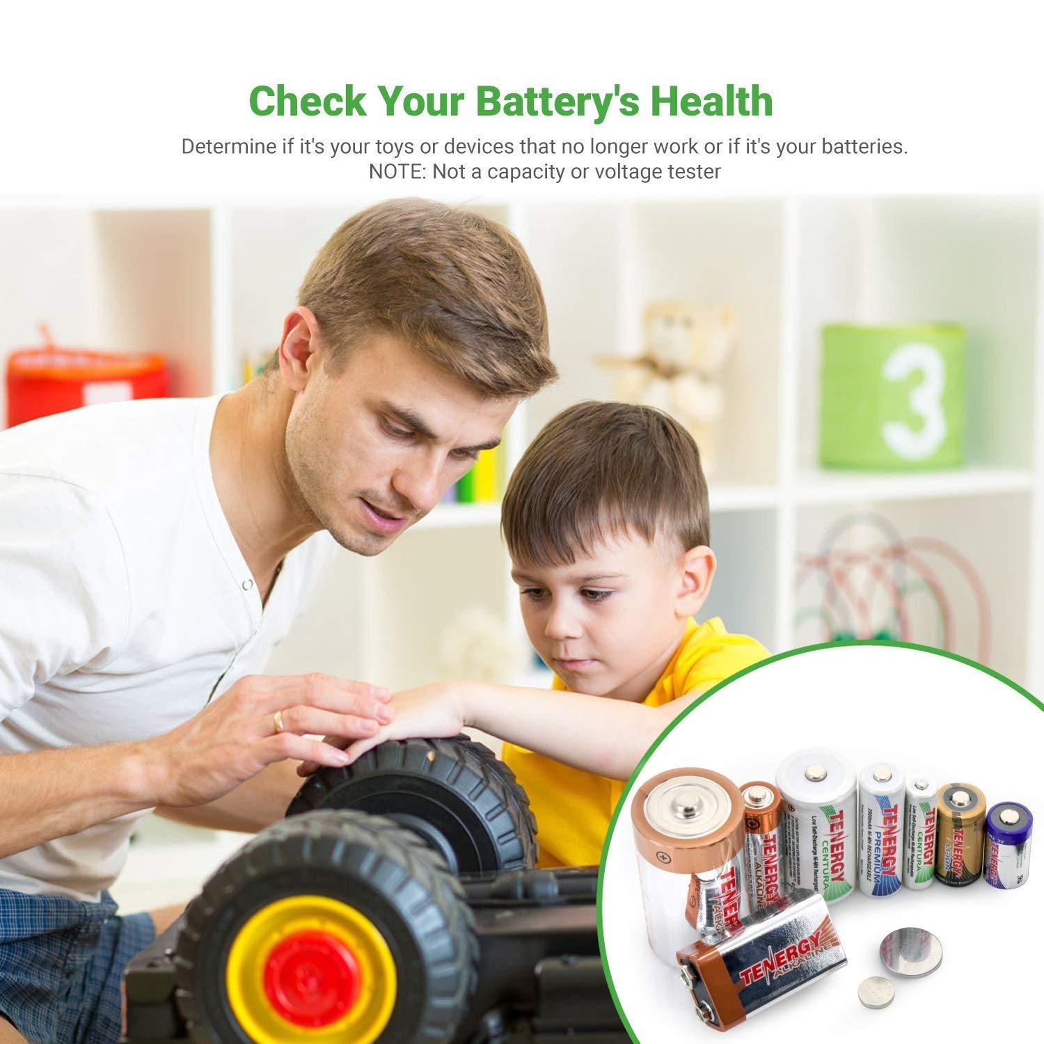 Tenergy T-333 Universal Battery Tester AA/AAA/C/D/9V/CR123A/CR2/CRV3/2CR5/CRP2