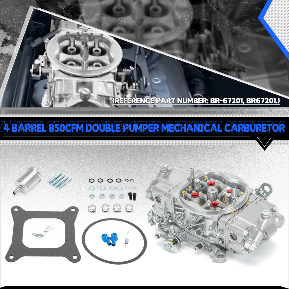 Performance Race Carburetor Double Pumper Mechanical 4 Barrel BR-67201 850CFM