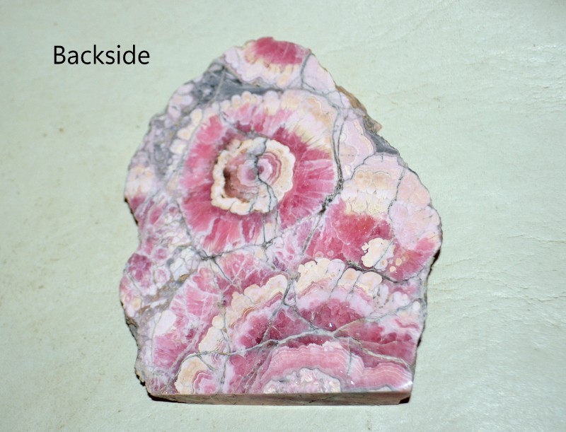 Big Rhodochrosite Stalactite Flower Slab from Argentina