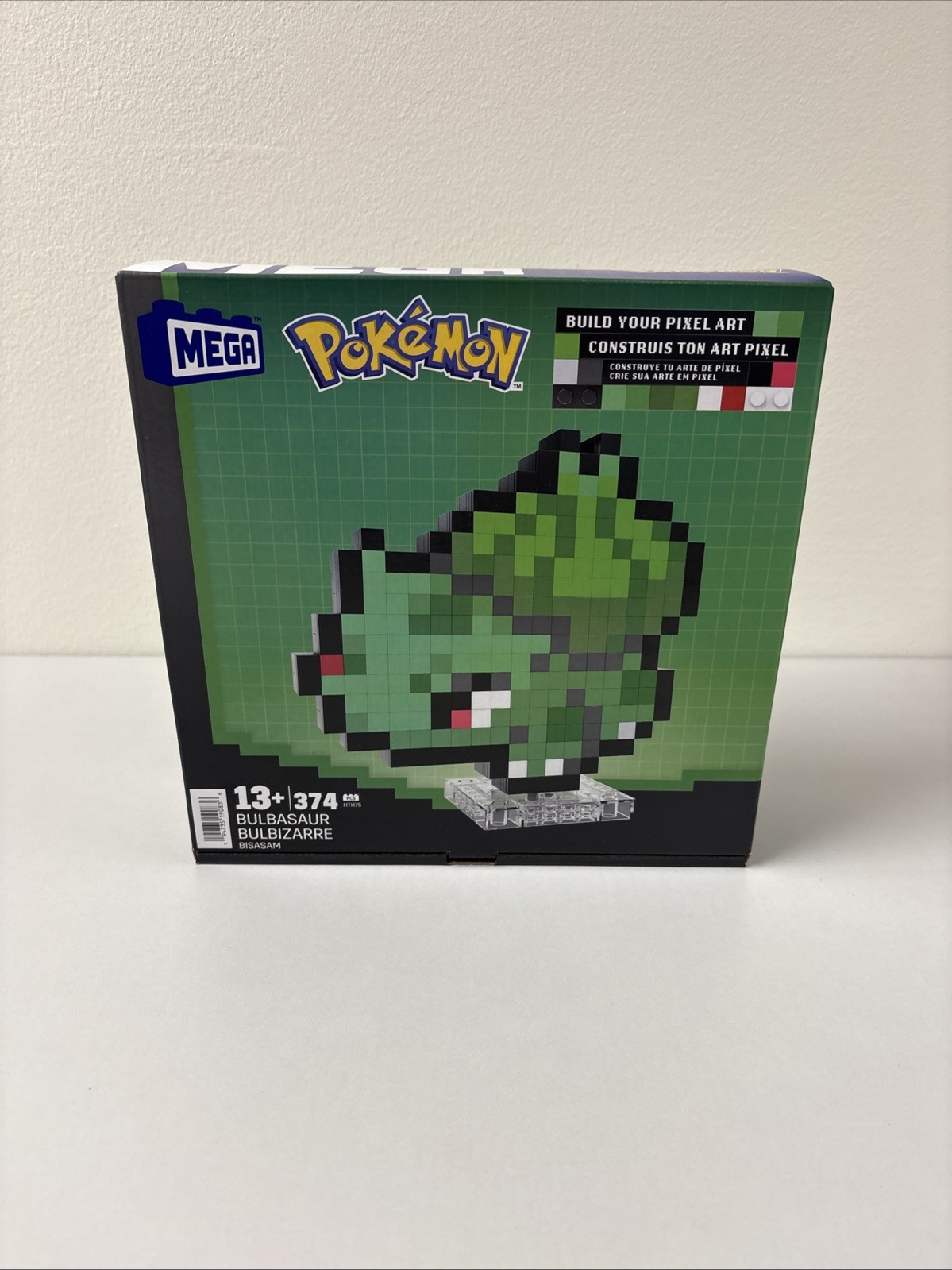 MEGA Pokemon Bulbasaur Pixel Art Building Kit - 374 pcs - New Sealed G62