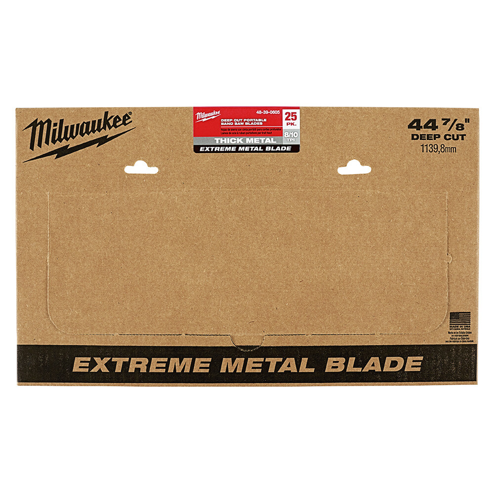 Milwaukee 48-39-0605 44-7/8" Extreme Thick Metal Bandsaw Blades Deep Cut (25-PK)