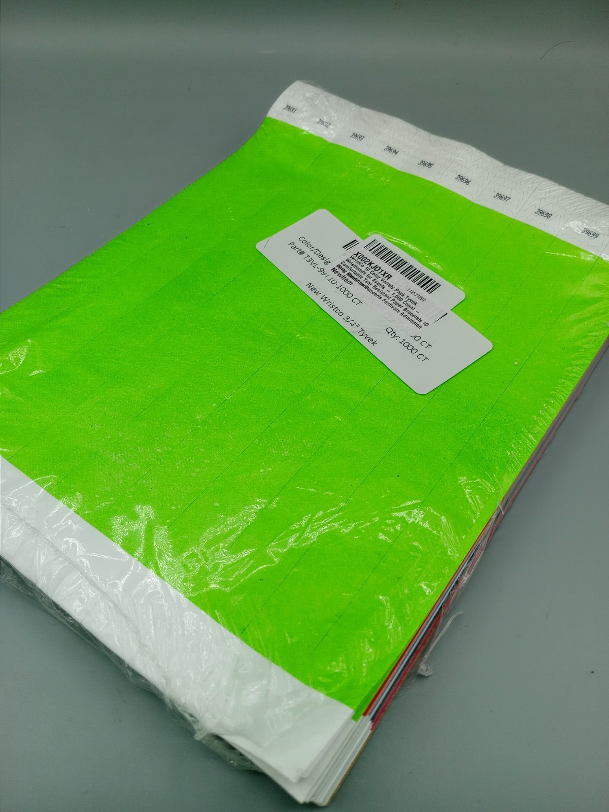 1,000 Count Wristbands for Events, Tyvek Material, Security Bracelets
