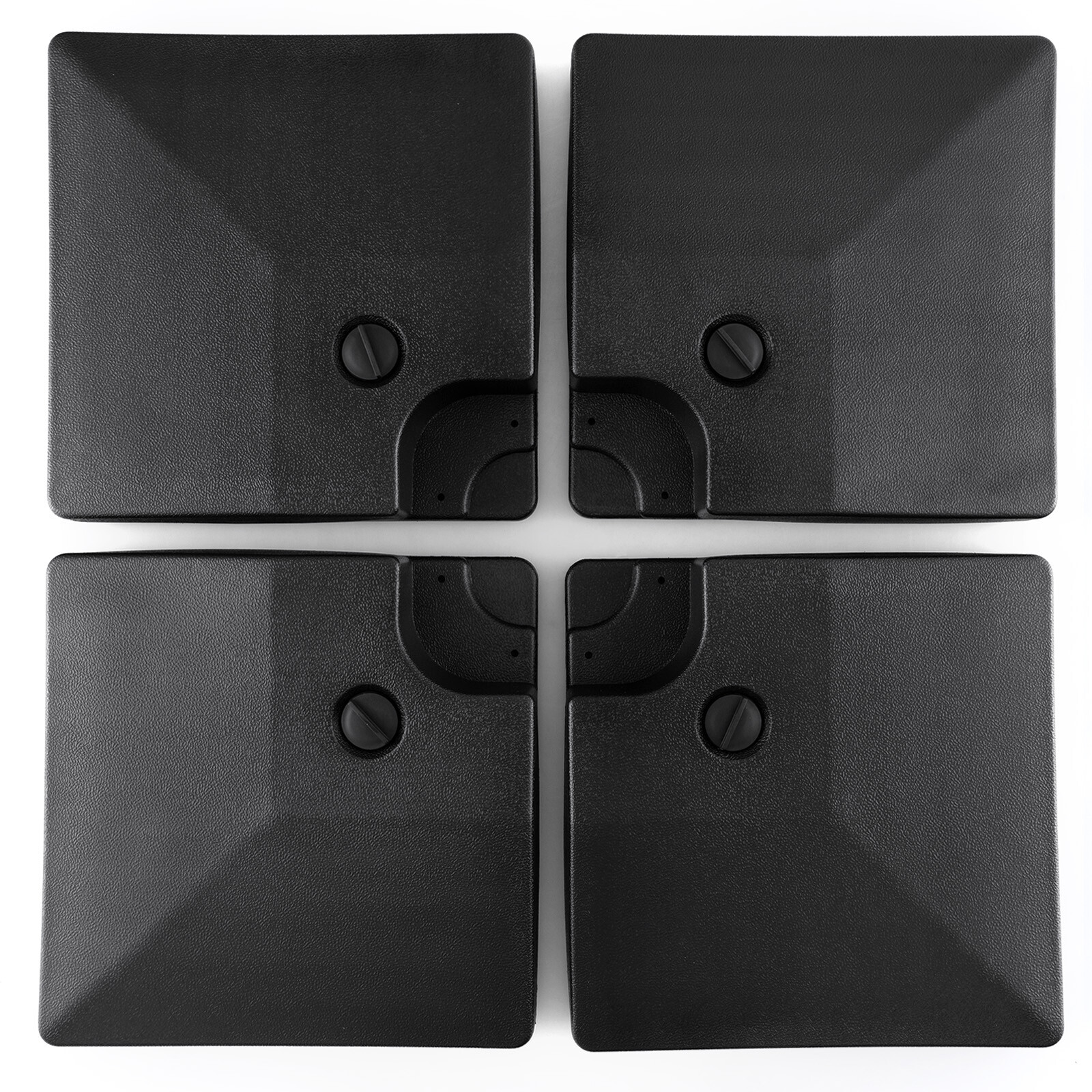 Patio 4pcs Fillable Offset Cantilever Umbrella Base Stand Heavy-Duty Square