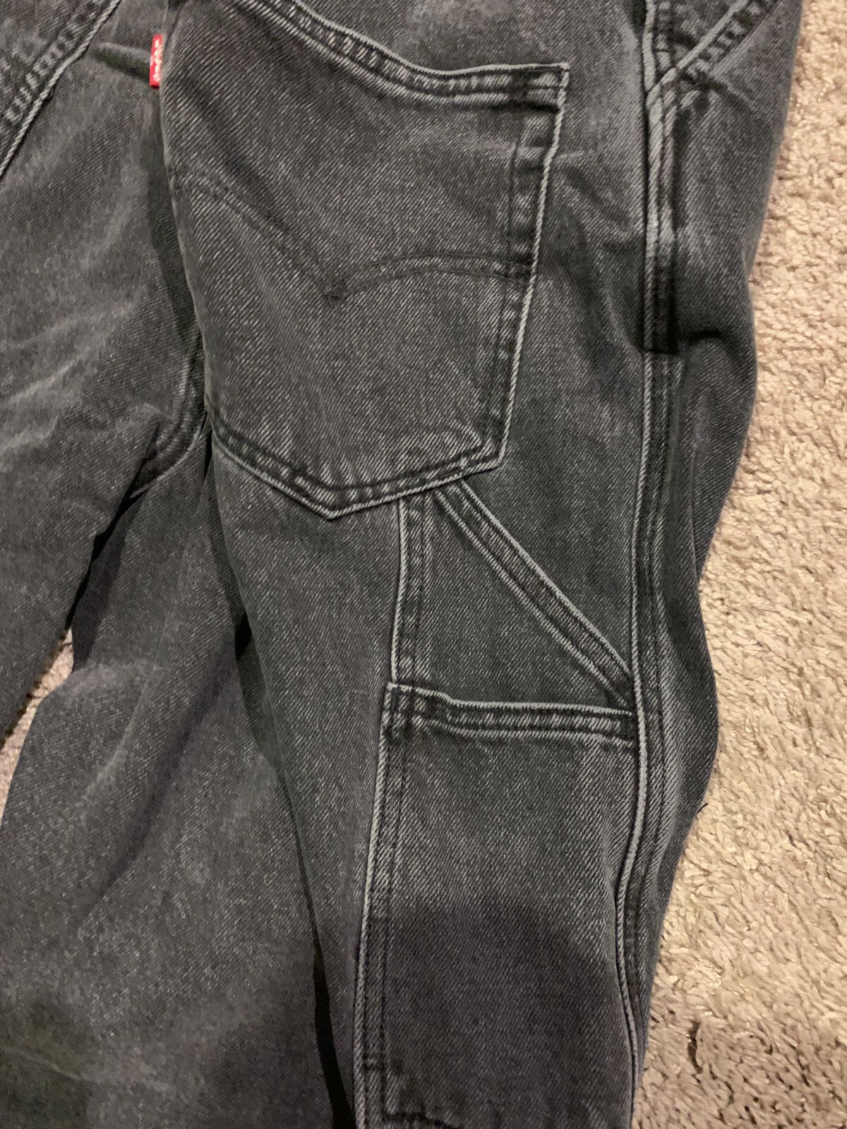 Levi's Relaxed Straight Fit Overalls Faded Gray Many Sizes NWT RT$79.50