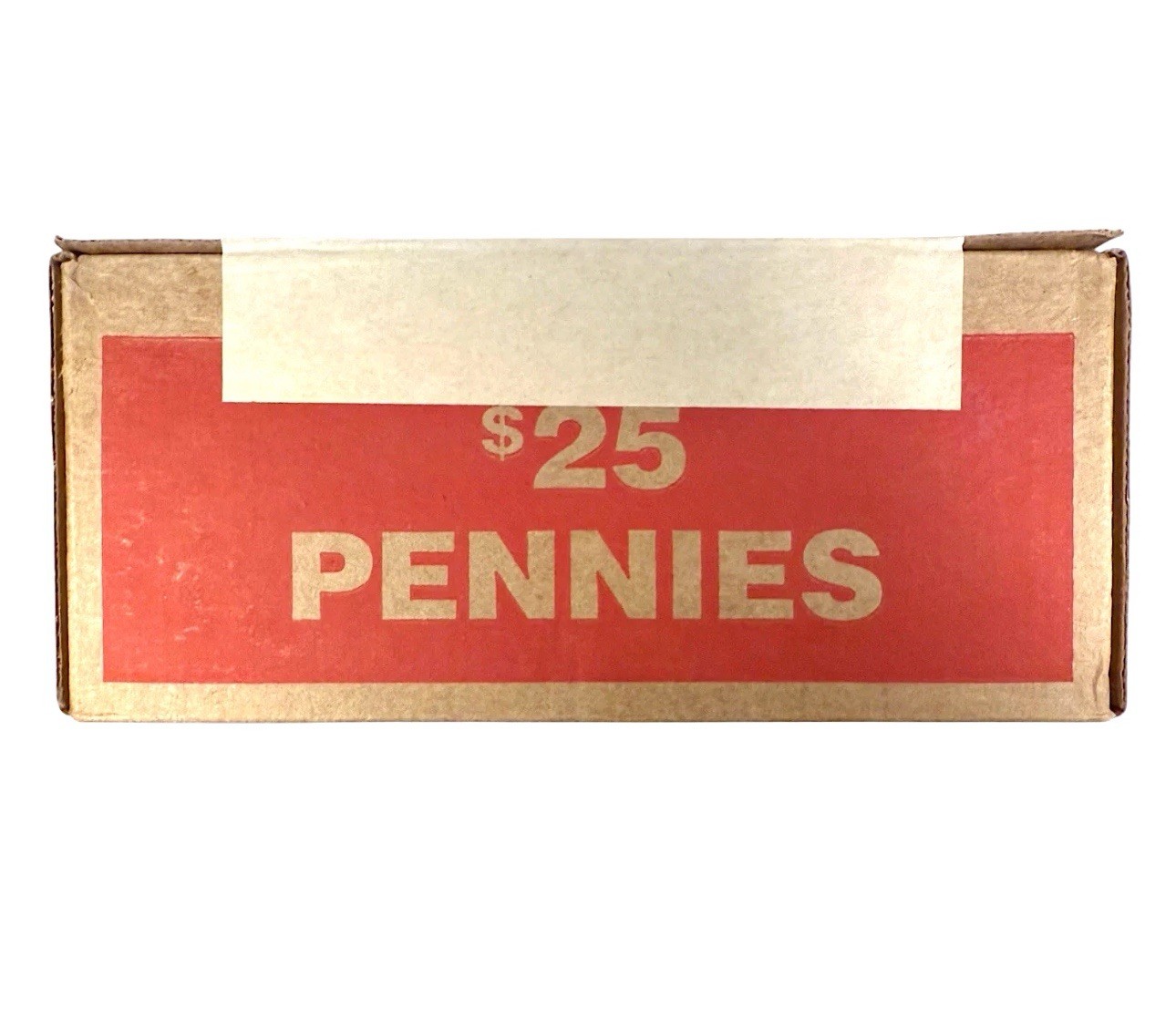One Sealed Unopened Unsearched Bank Box of 50 Penny Rolls Pennies $25 Face Value