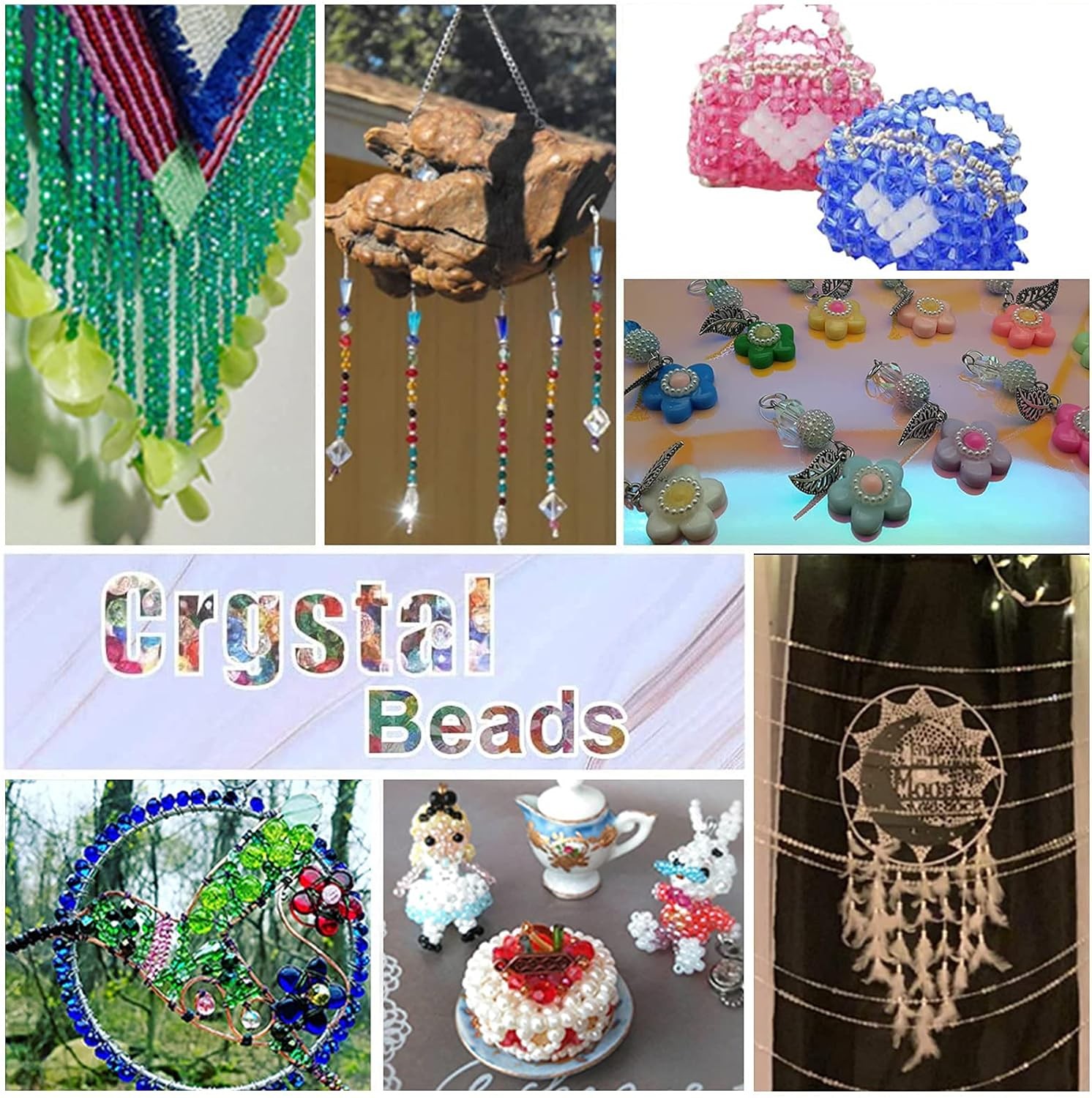 2160PCS Crystal Bicone Beads 24 Colors Faceted Beads for Jewelry Making