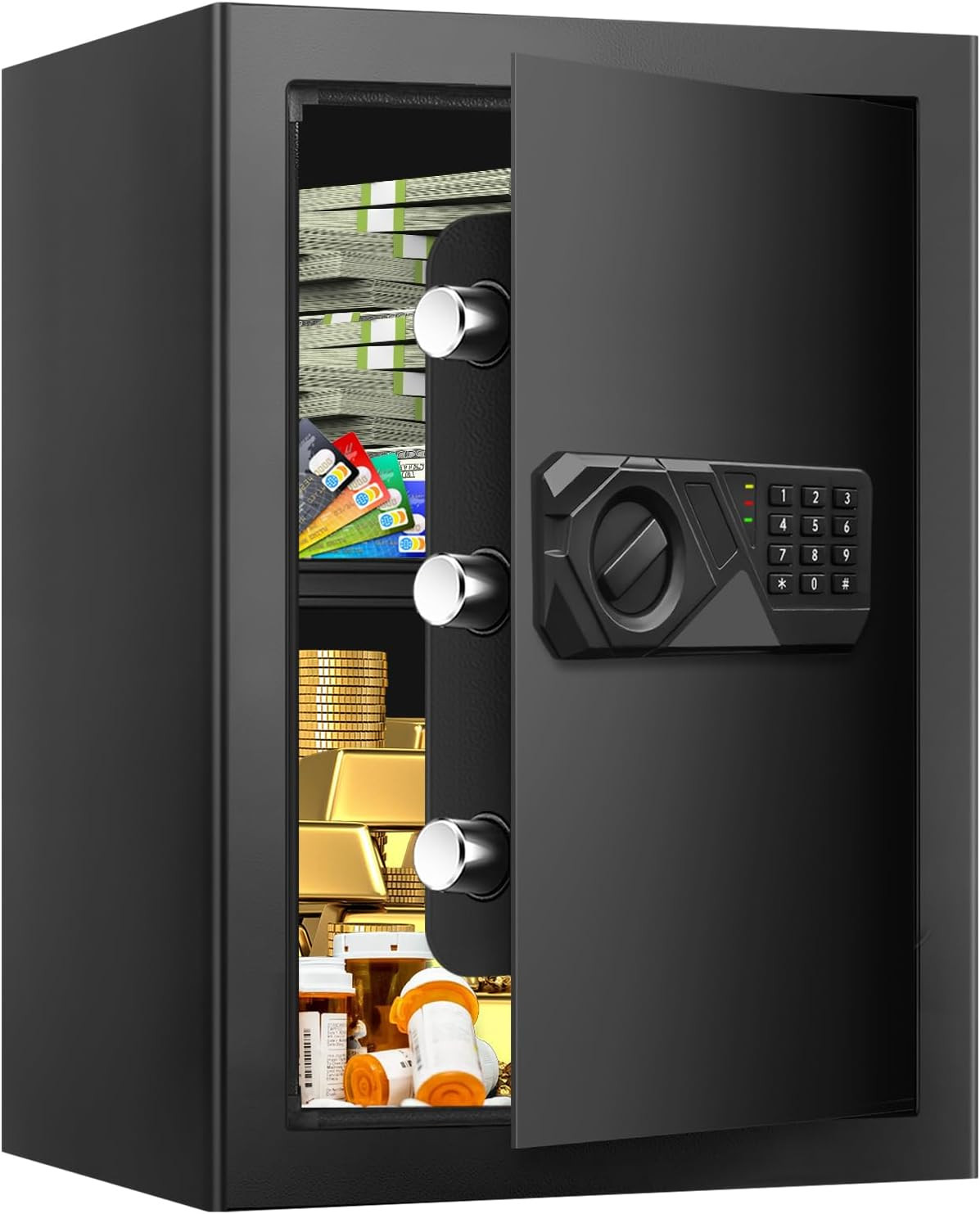 3.0 Cu Ft Fireproof Waterproof Home Safe Digital Keypad Anti Theft Security Box