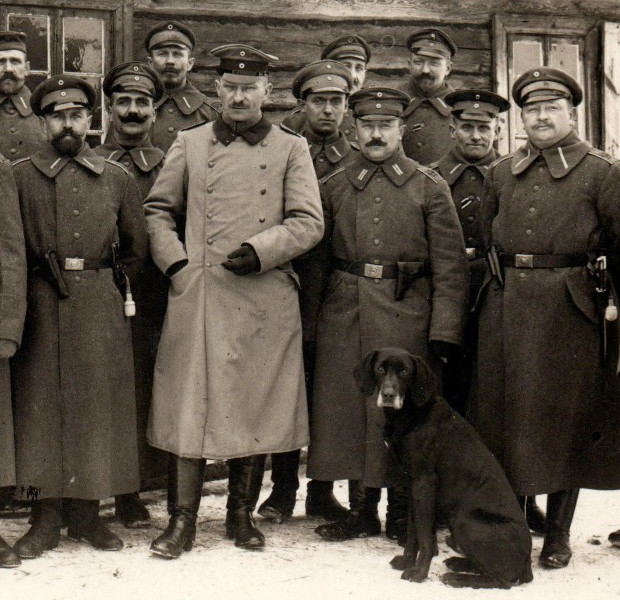 WWI Dog German Army Soldiers Pistol Holsters EKII Ribbon Real Photo Postcard