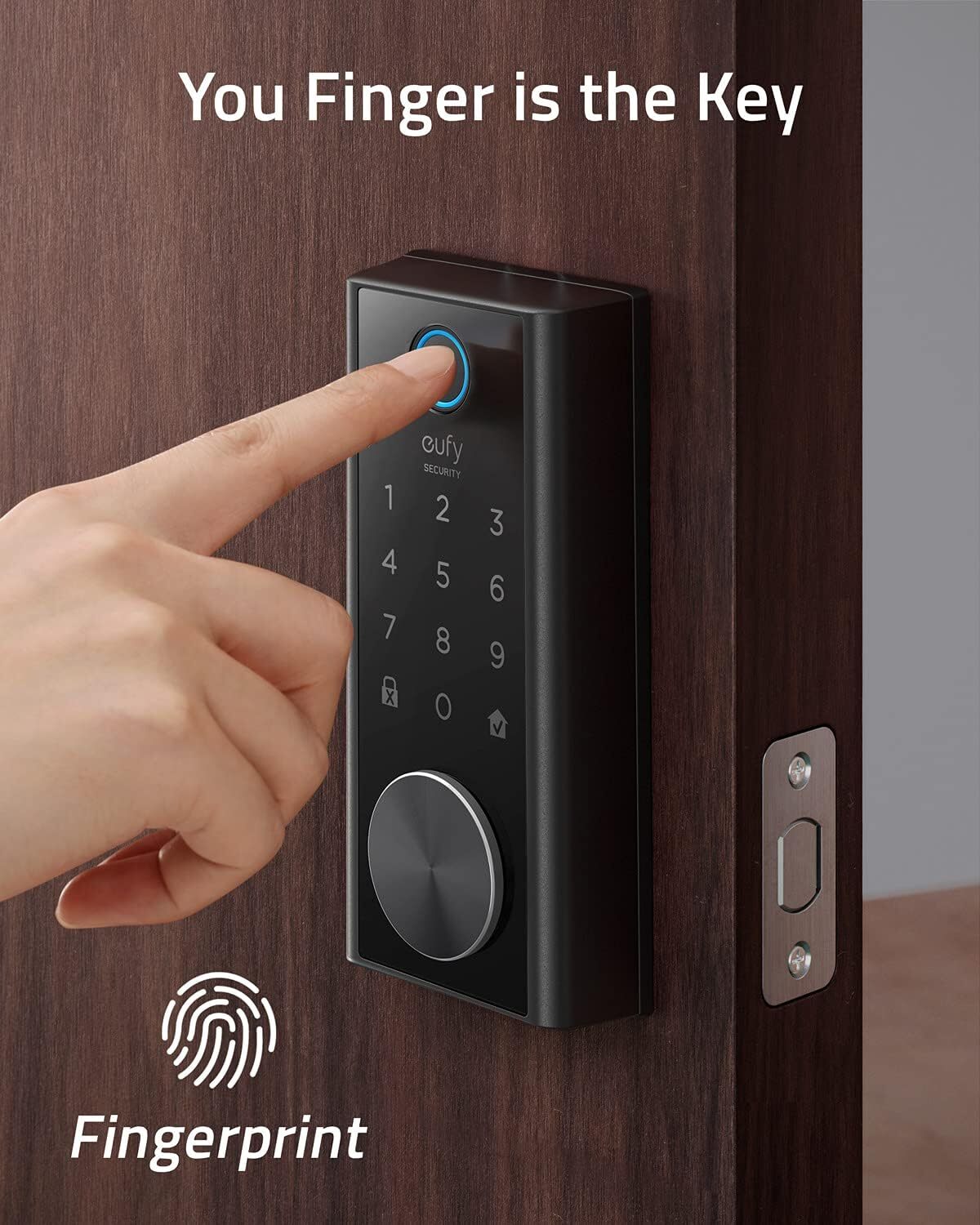 eufy Security Smart Lock Touch& Wi-Fi w/ Wireless Video Doorbell 2K Camera+Chime