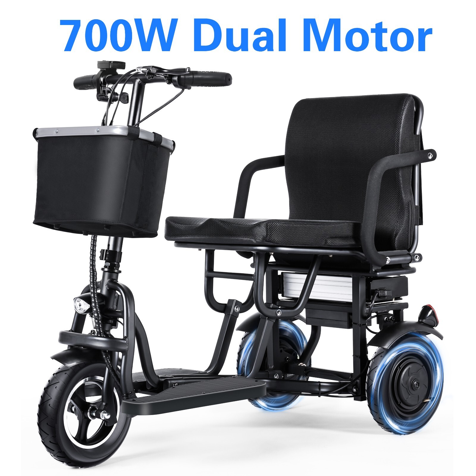 TopMate ES11 Electric Mobility Scooter 3 Wheel  for Adult Senior 700W Dual Motor