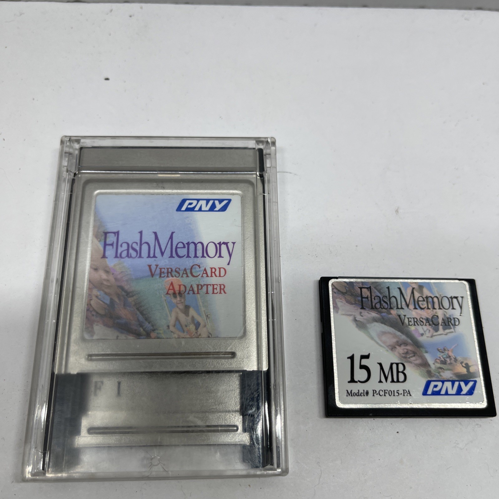 PNY VersaCard Compact Flash Memory Adapter With15 Mb Card