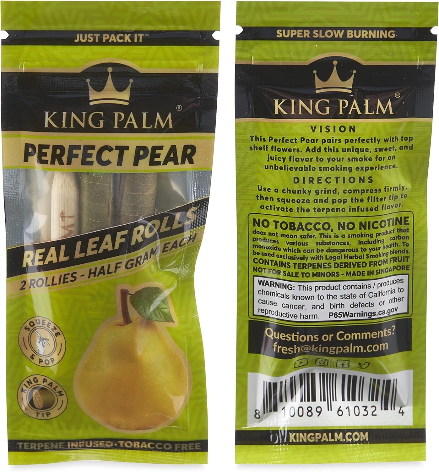 King Palm | Rollie Size | Mixed Flavored Prerolled Palm Leafs | 8 Rolls