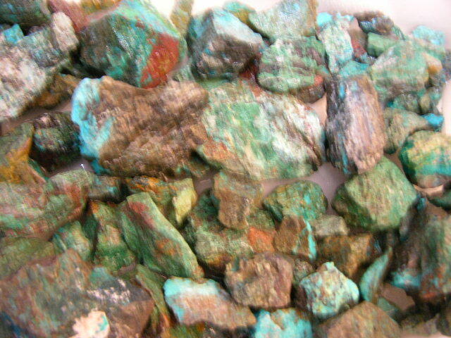 Chrysocolla mine rough Arizona 1-3 inch 2 pound lots free priority shipping