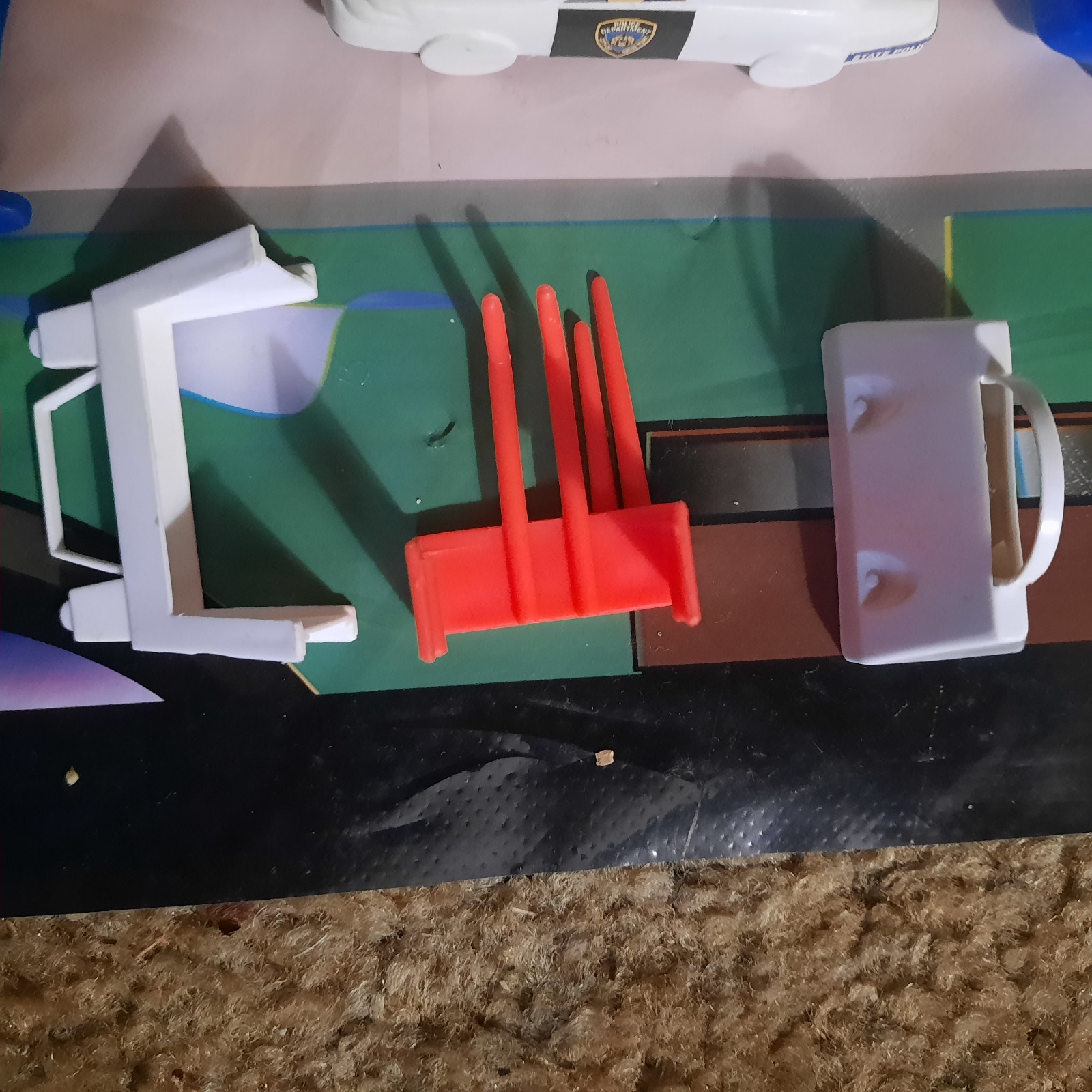 Chopper Patrol Battery Operated Flying Police Helicopter Playset Tested Working!