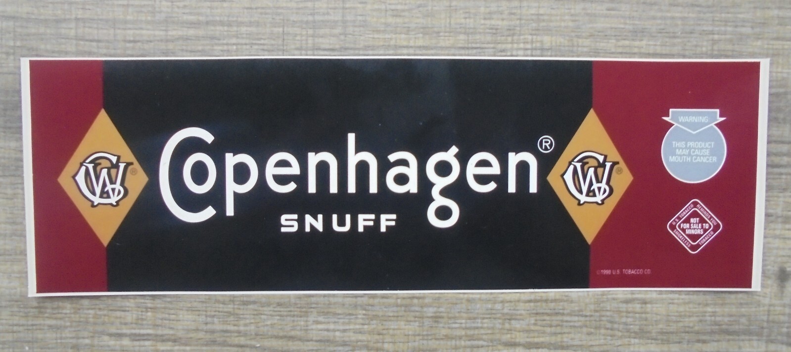 COPENHAGEN SNUFF BUMPER STICKER 1998 NEW