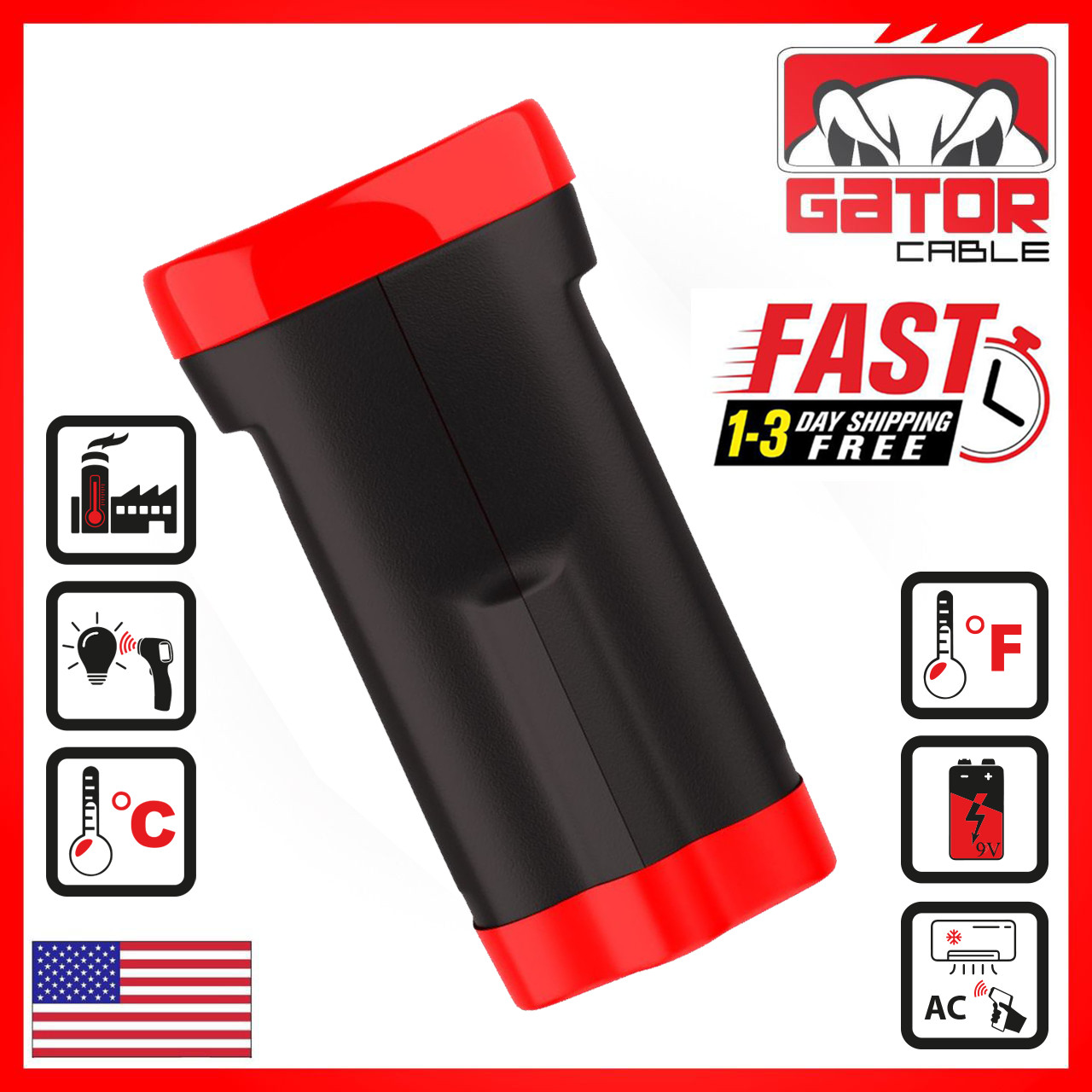 Infrared Laser Thermometer Gun No-Contact Digital Temperature Measurement Tester