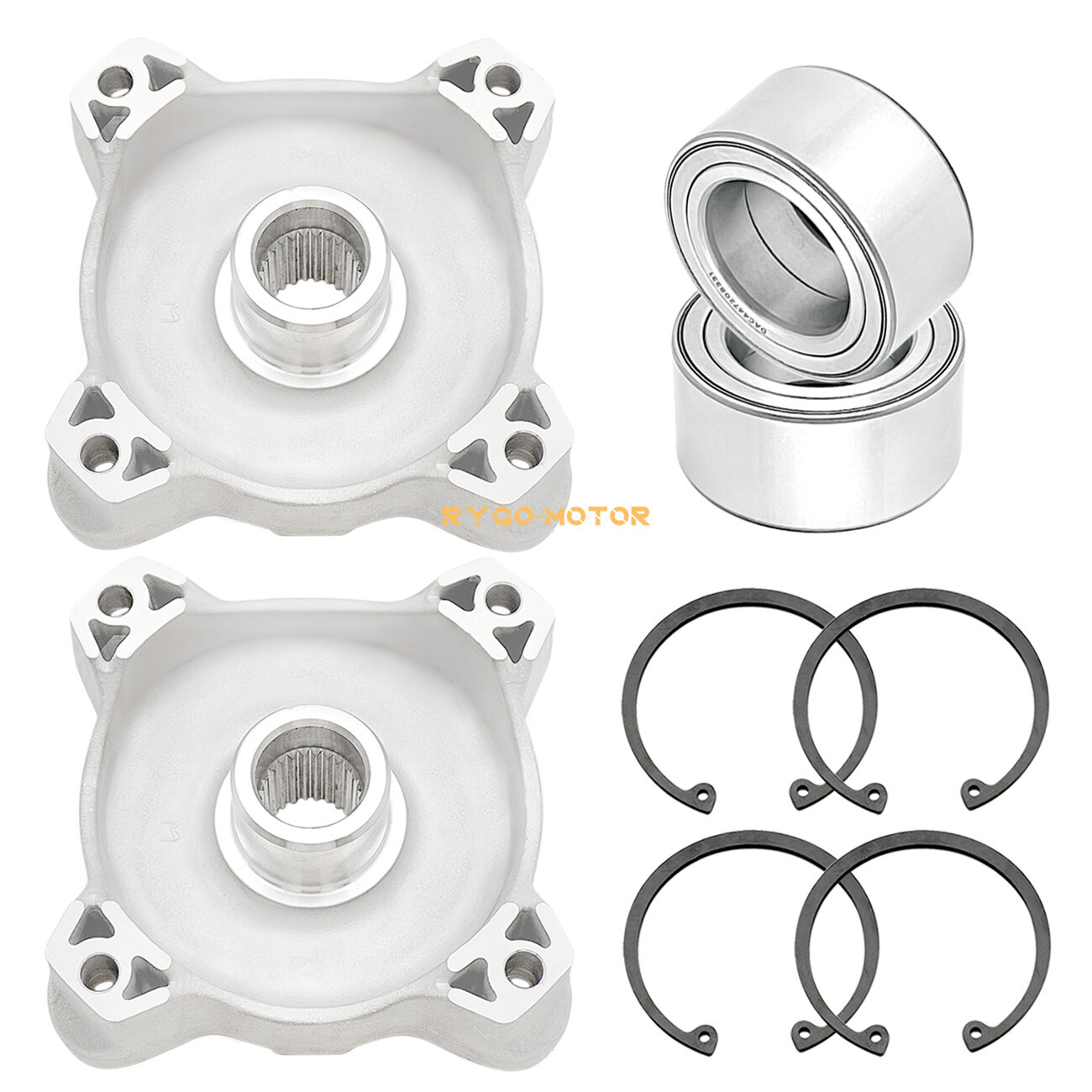 Front Wheel Hubs & Bearings & Studs Kits for Polaris RZR 800 RZR S 800 2008-2014
