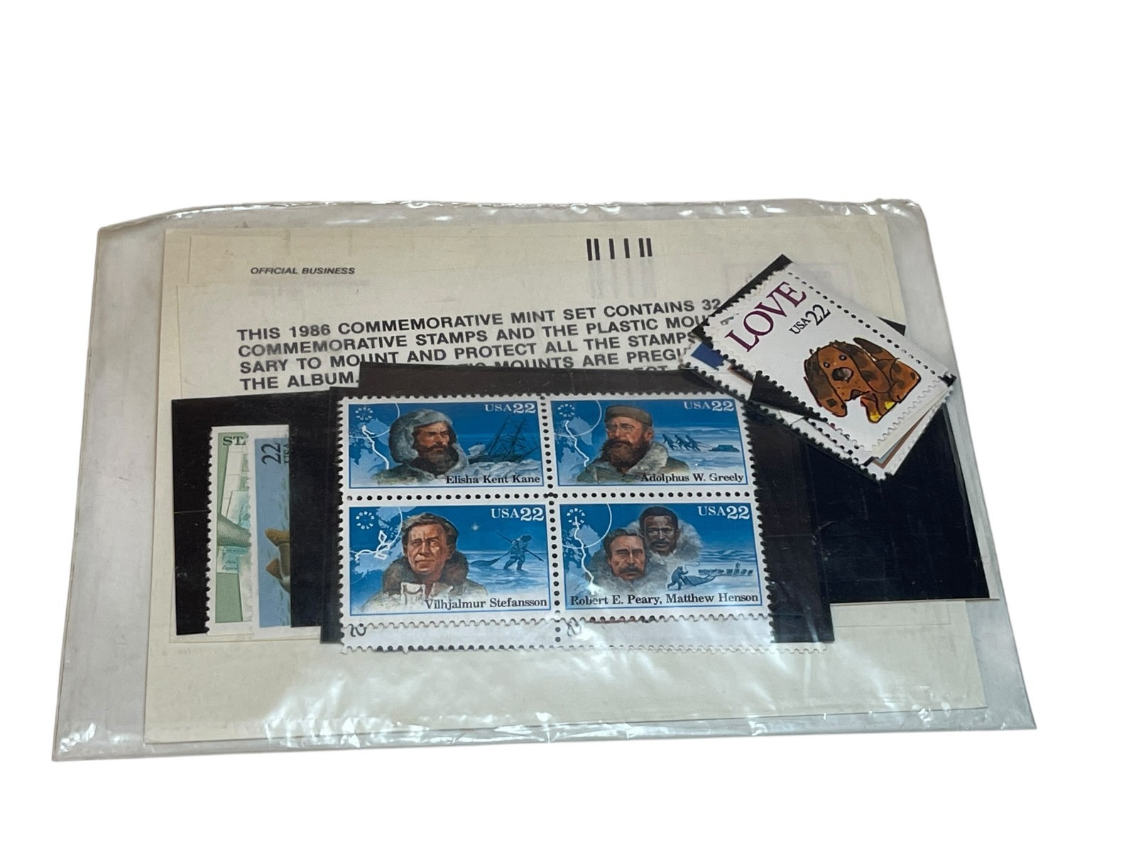 1986 UNITED STATES STAMP MINT SET COMMEMORATIVE SET of 32 STAMPS Read NEW