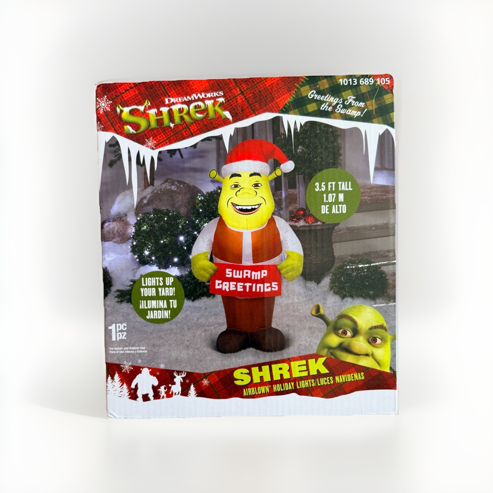 Shrek Swamp Greetings 3.5' Lighted Christmas Inflatable - Indoor/Outdoor *NEW*