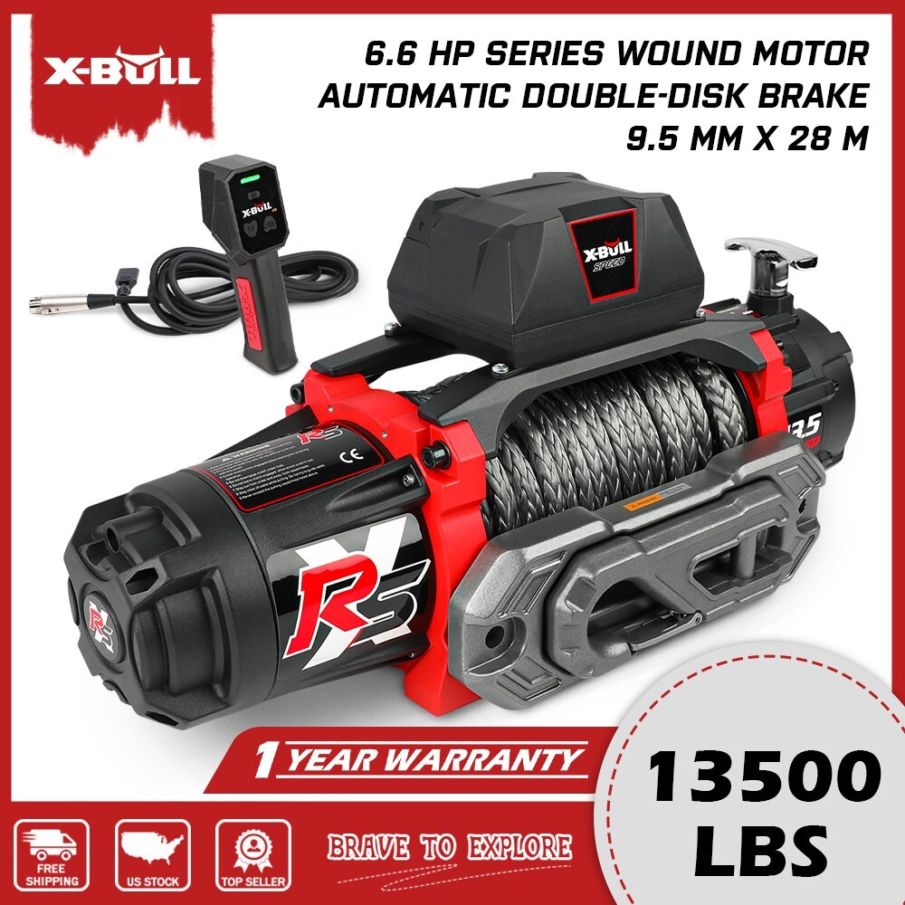 X-BULL 12V Electric Winch 10000lb-14500lb Truck Towing Jeep Winch 4WD Off-Road