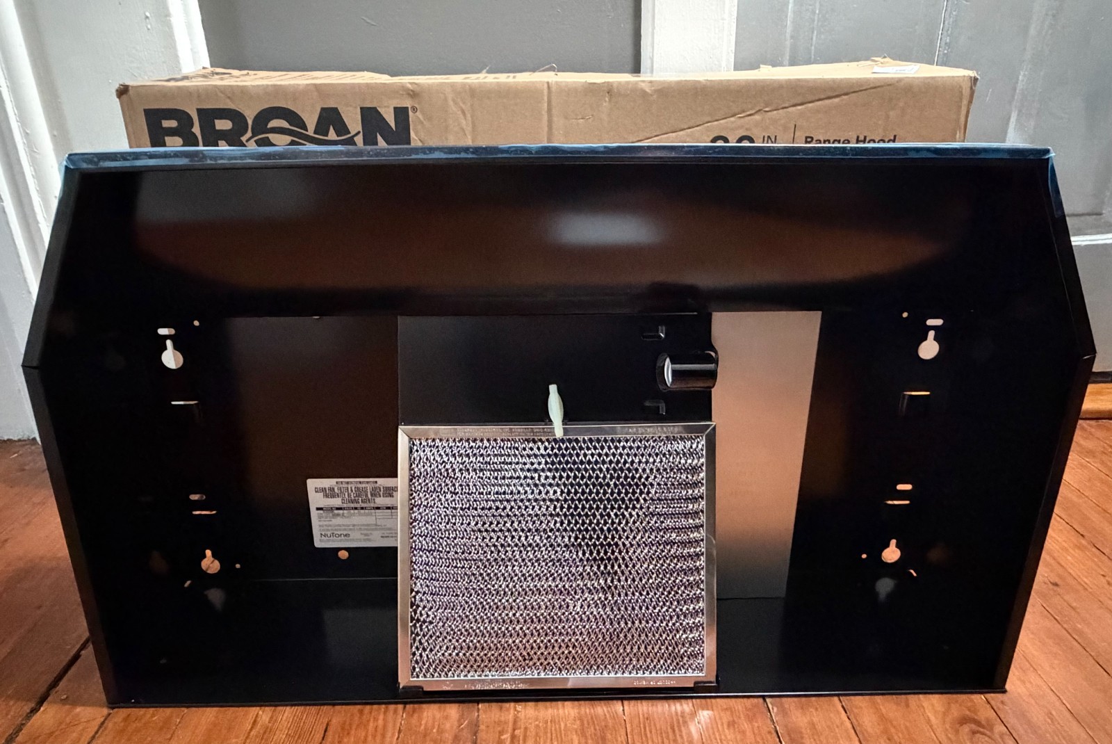 Broan-NuTone RL6200 Series 30" Ductless Under Cabinet Range Hood w/Light - Black