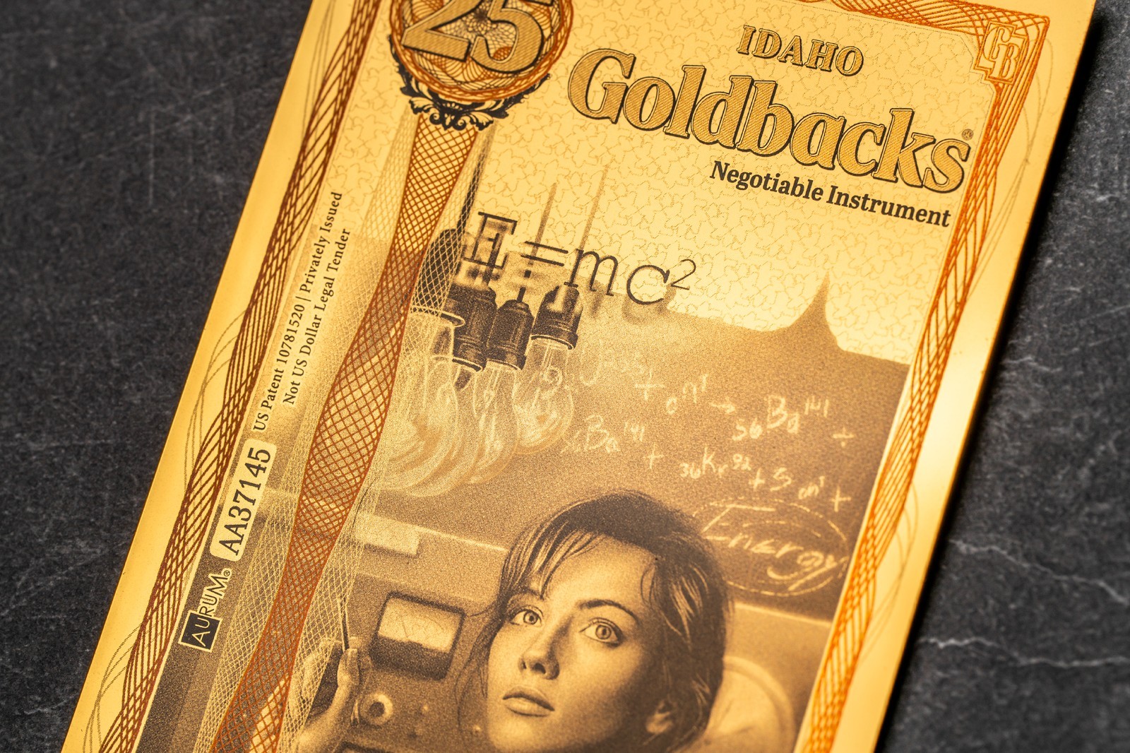 2026 - 25 IDAHO Goldback Aurum Gold Foil Note 1/40 oz 24kt .999 Fine PRESALE