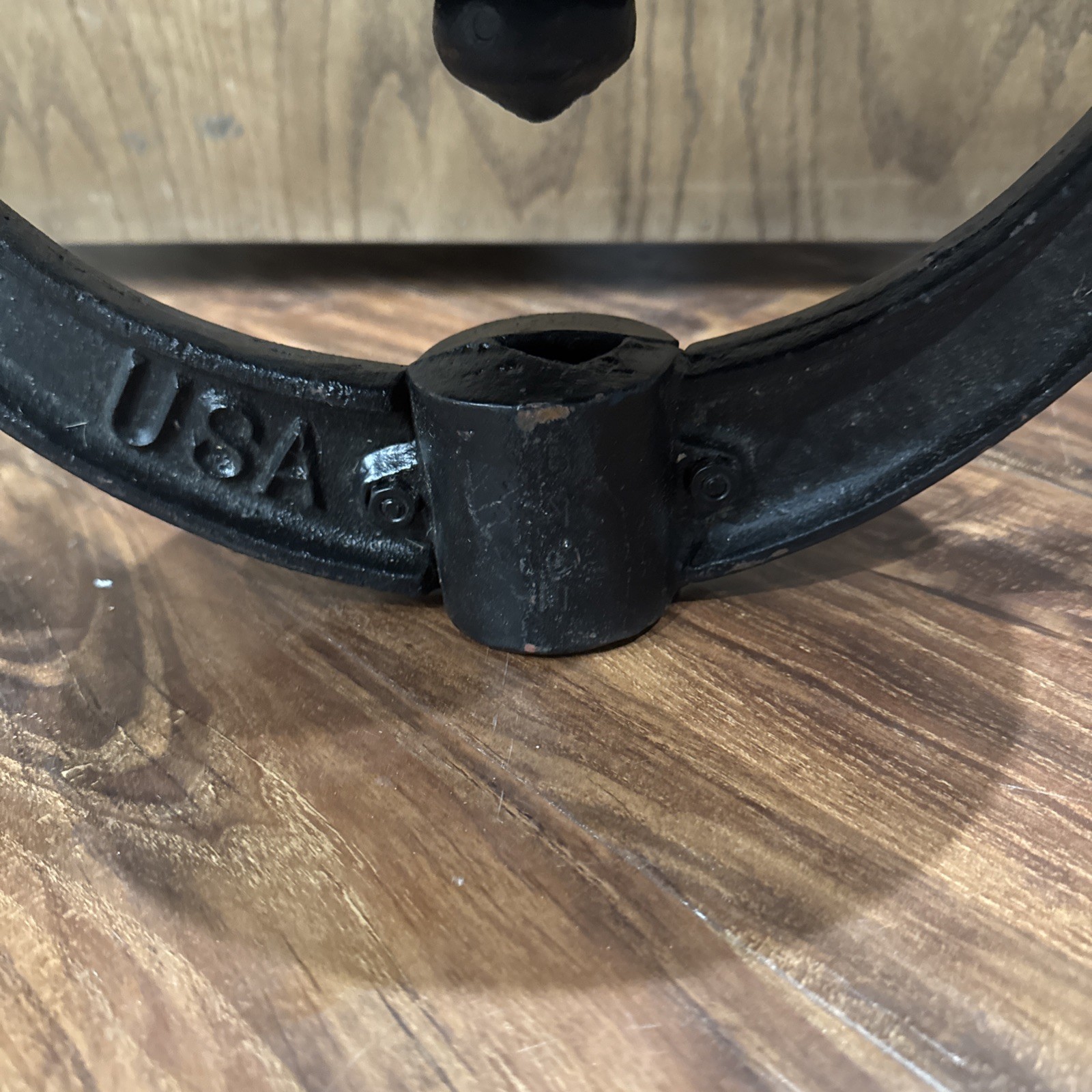 Antique Cast Iron USA Farm School Dinner Church Bell With Yoke 8.5” inches