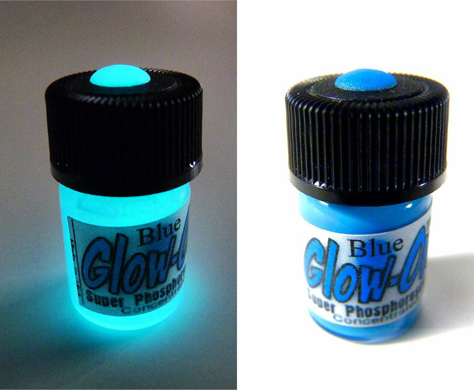 Glow-On BLUE Glow Paint For Gun Sights, Fishing Lures, 2.3 ml  Vial, Bright!