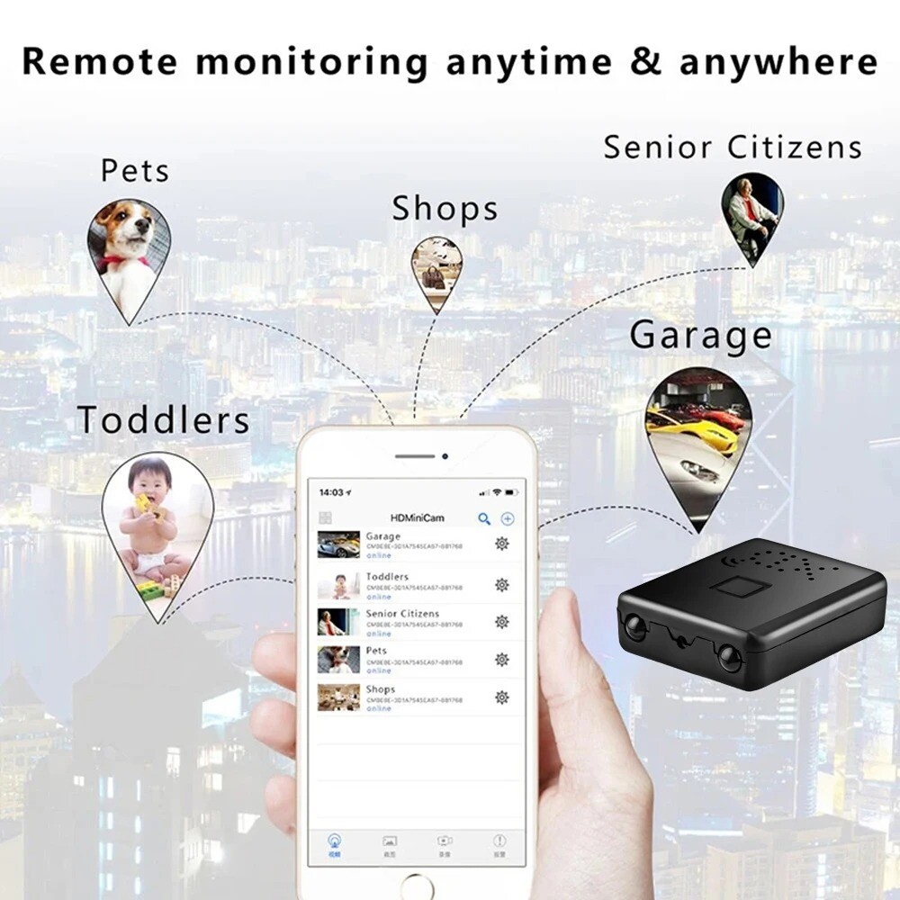 2025 Smart Mini WiFi Camera Wireless 1080P HD Night Cam w/Battery Home Security