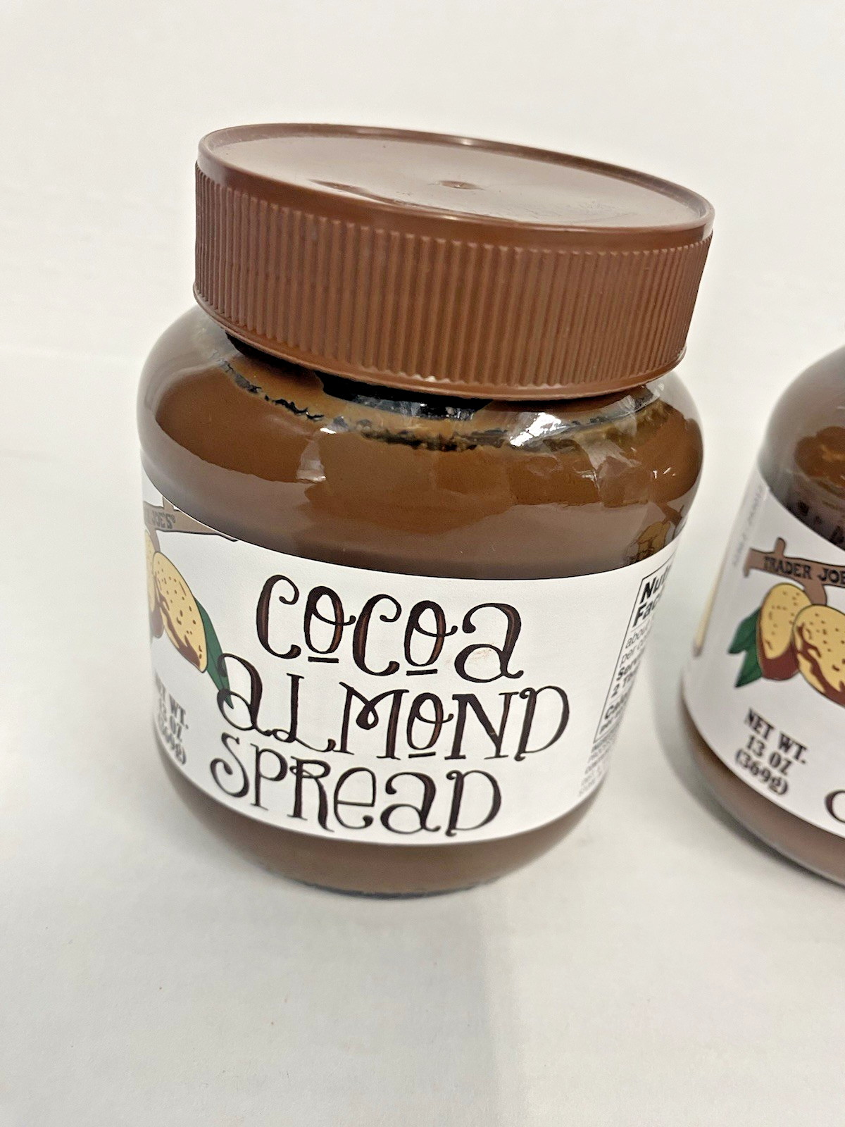 Trader Joe's Chocolate Cocoa Almond Spread 13 oz each BRAND NEW QTY 2 JARS