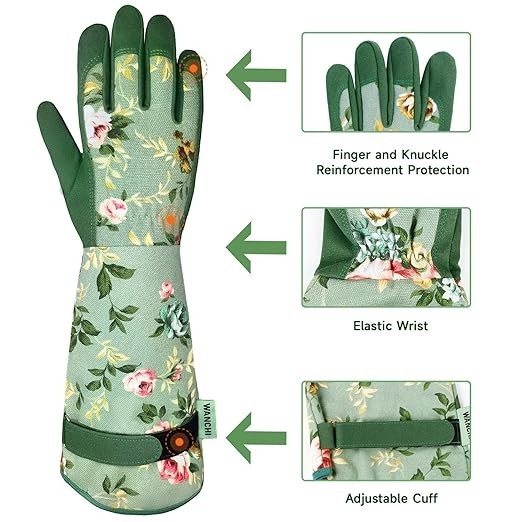 WANCHI Gardening Gloves, Durable and Comfortable Women's MEDIUM
