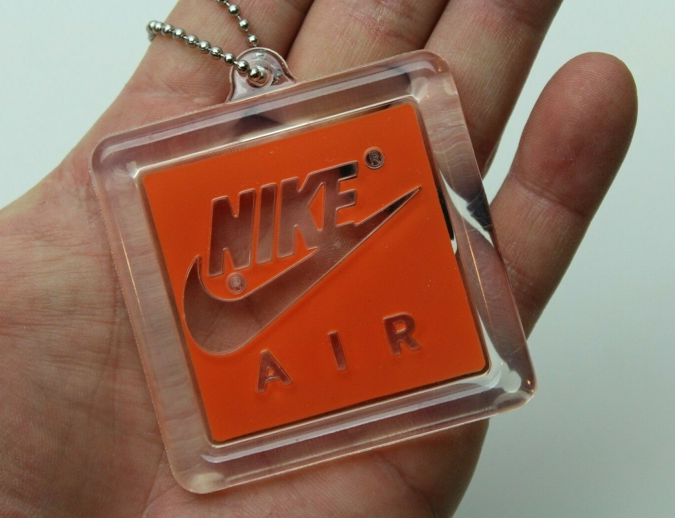 NIKE AIR HANG TAG ~RETRO~ 90s ORANGE KEYCHAIN jordan max III IV 1 90 ~AUTHENTIC~