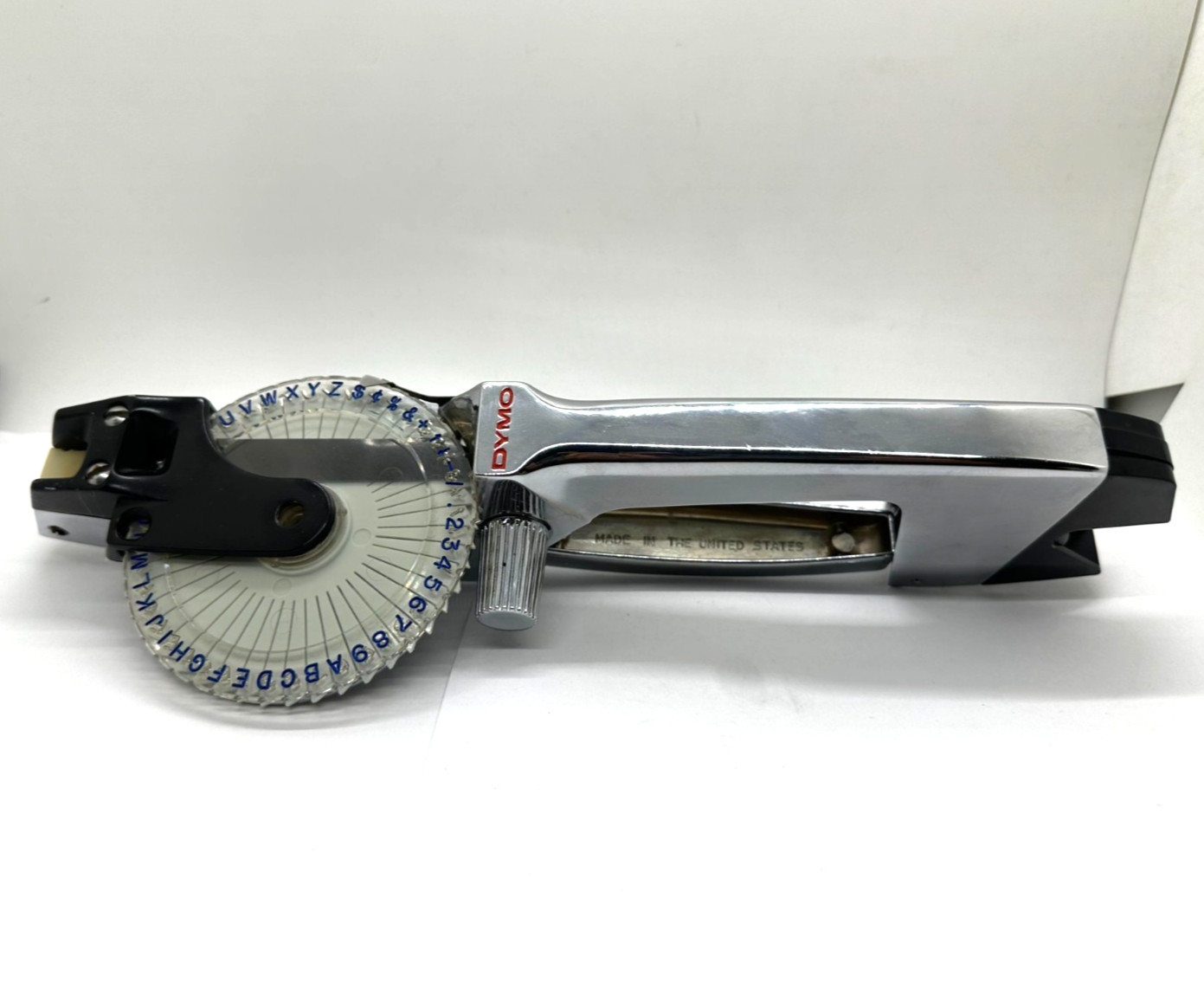 Vintage DYMO Metal Label Maker Made In USA. Tested Works (READ)