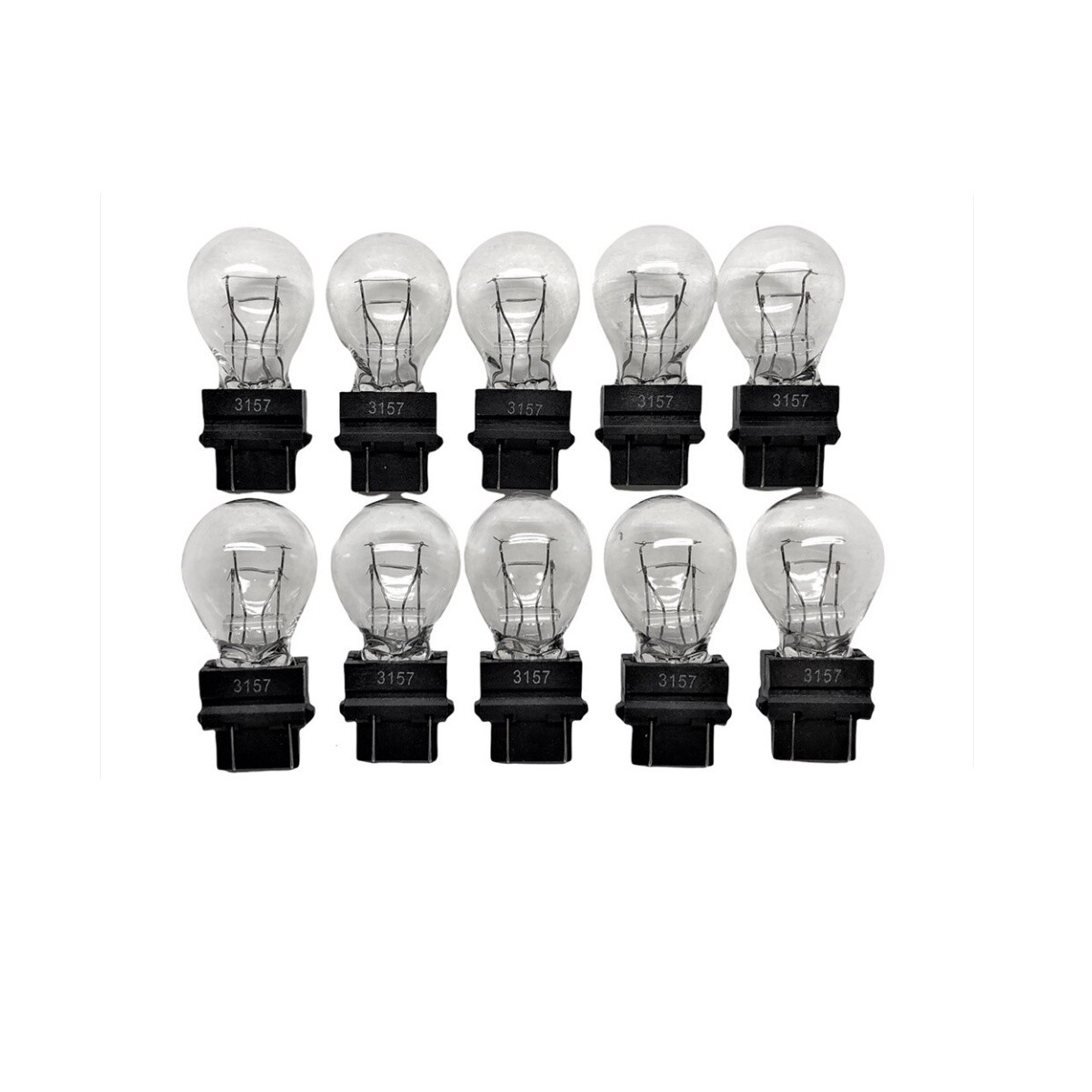 10 Pack Clear Tail Signal Brake Light Bulb Lamp 3157 USA