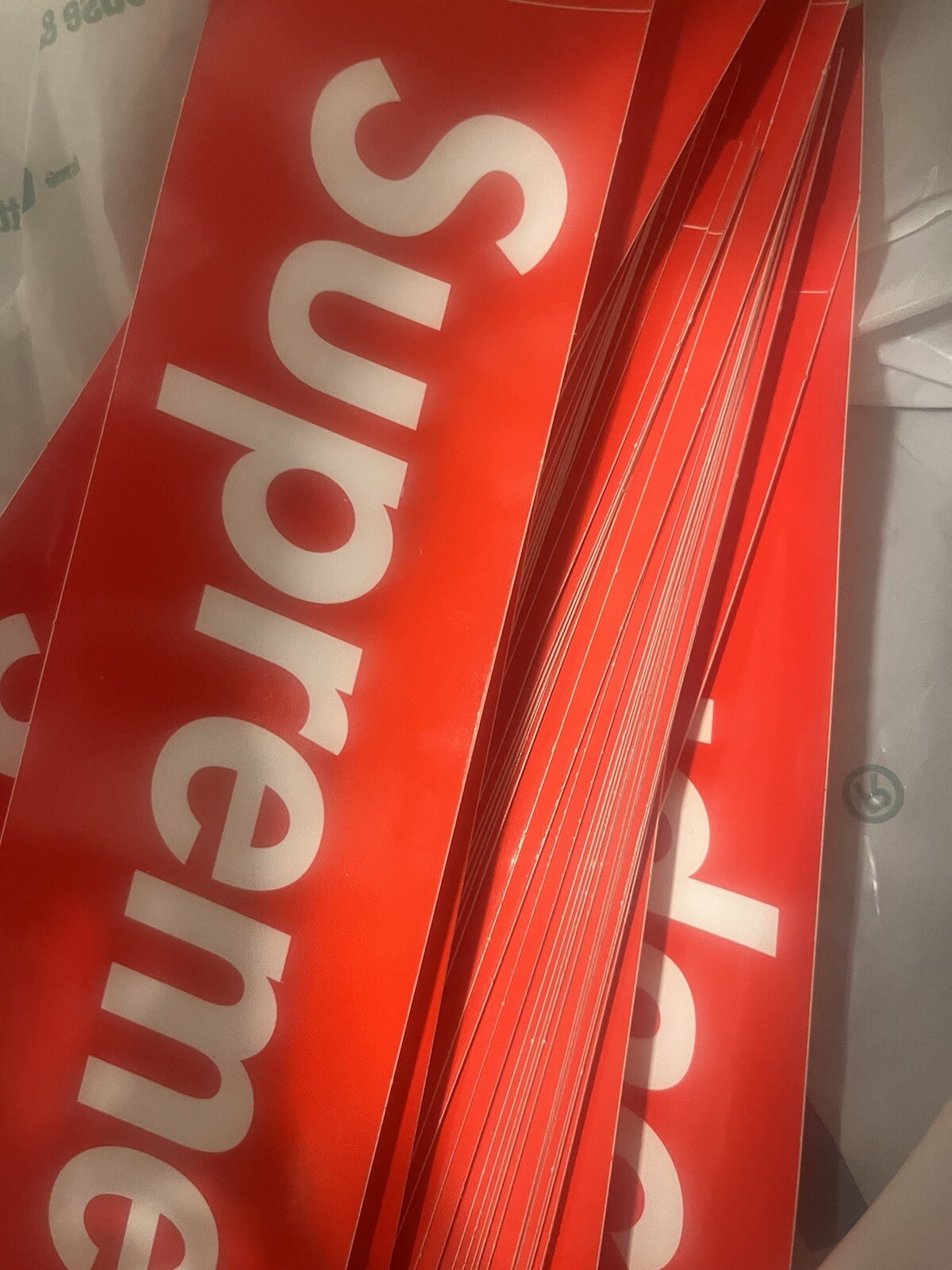 (5 CT) Supreme Red Box Logo Sticker 100% Authentic (FREE SHIPPING AND TRACKING)
