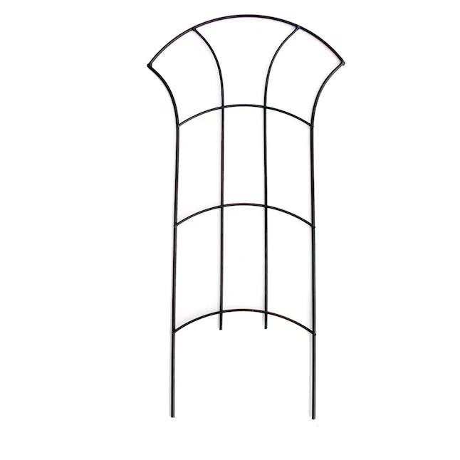 12" x 24" Black Steel Garden Trellis for Climbing Plants, Roses, Cucumbers