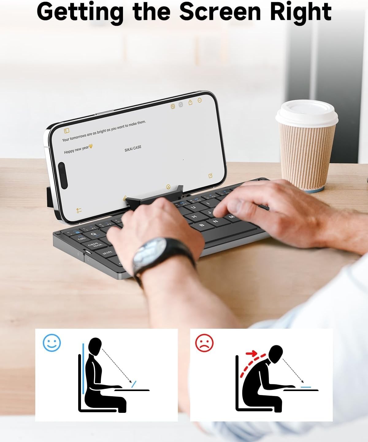 Mini Foldable Aluminum Bluetooth Keyboard for iPad Air Pro iPhone Android Phone