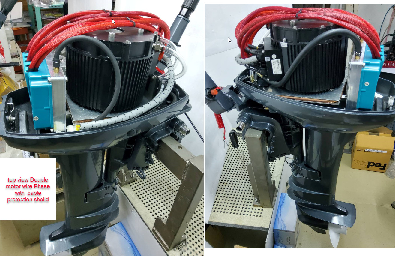 electric outboard 25-30HP Customized 48V,72V,96V TILLER, Option=RemoteC_by Fedex