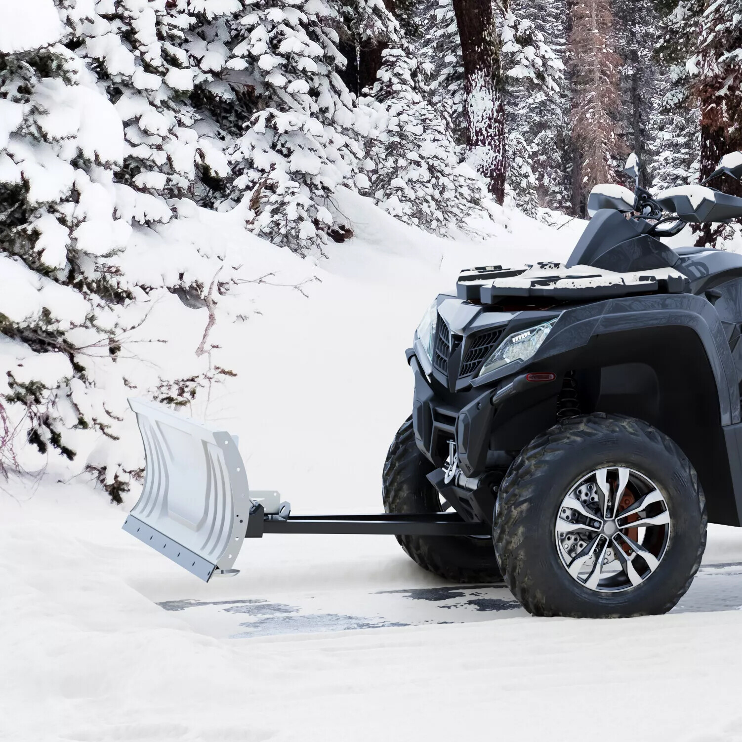 Snow Plow Blade Universal Kit Adjustable 48" For Honda Kawasaki Polaris ATV